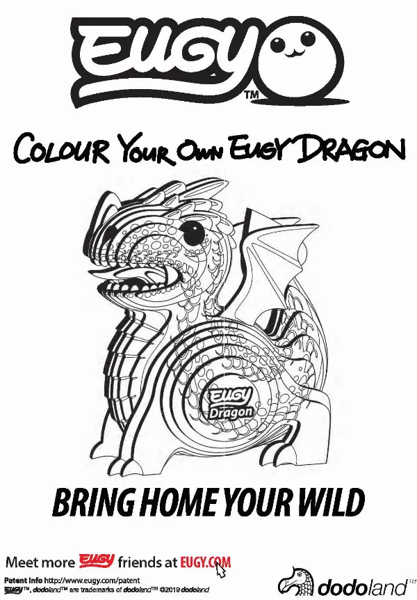 Colouring Sheet Eugy Dragon